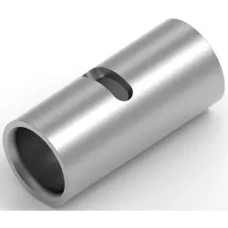 Butt connector, uninsulated, 41-60 mm², AWG 1/0, silver, 35.86 mm, 36957
