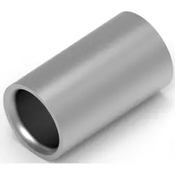 Butt connector, uninsulated, 125 mm², AWG 4/0, gray, 37.69 mm, 36960