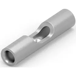 Butt connector, uninsulated, 0.12-0.4 mm², AWG 26 to 22, silver, 9.78 mm, 8-321198-1