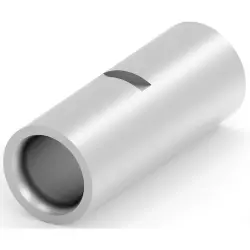 Butt connector, uninsulated, 21 mm², AWG 4, silver, 28.96 mm, 34323