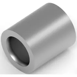 Butt connector, uninsulated, 21 mm², AWG 4, gray, 13.49 mm, 34320