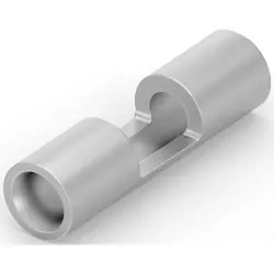 Butt connector, uninsulated, 1.25-2.0 mm², AWG 16 to 14, silver, 15.1 mm, 327025