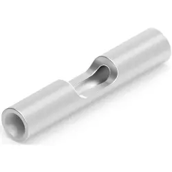 Butt connector, uninsulated, 0.2-0.6 mm², AWG 24 to 20, silver, 12.45 mm, 324001