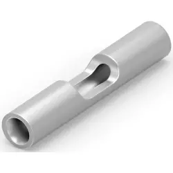 Butt connector, uninsulated, 0.2-0.6 mm², AWG 24 to 20, silver, 12.45 mm, 8-324001-1