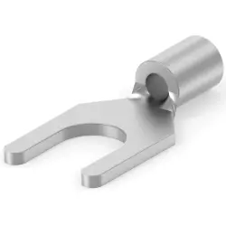 Uninsulated forked cable lug, 0.3-1.42 mm², AWG 22 to 16, 4.3 mm, M4, metal, 130519