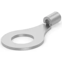 Uninsulated ring cable lug, 1.0-2.5 mm², AWG 17 to 13, 6.3 mm, M6, metal, 130130