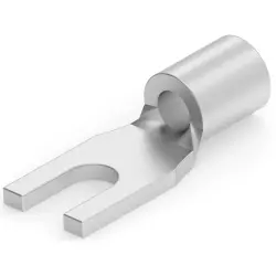 Uninsulated forked cable lug, 0.3-1.42 mm², AWG 22, M2, metal, 53555-1