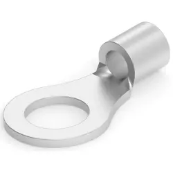 Uninsulated ring cable lug, 1.0-2.5 mm², AWG 17 to 13, 5.2 mm, M3, metal, 130106