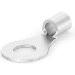 Uninsulated ring cable lug, 3.0-6.0 mm², AWG 12 to 10, 6.35 mm, metal, 8-33458-2