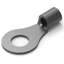 Uninsulated ring cable lug, 2.62-6.64 mm², AWG 12 to 10, 6.73 mm, M6, 33458