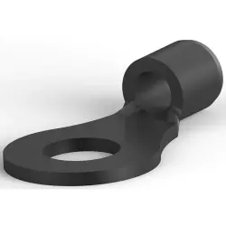 Uninsulated ring cable lug, 1.0-2.6 mm², AWG 16, 4.34 mm, M4, gray, 34122