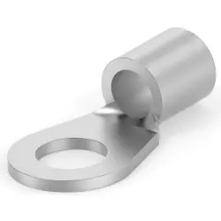 Uninsulated ring cable lug, 6.6-10.5 mm², AWG 8, 6.73 mm, M6, gray, 33461