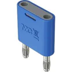 Jumper, pitch 19 mm, 30 VAC/60 VDC, 60 V, 32 A, nickel-plated, blue, 64.4010-23