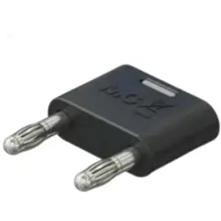 Jumper, pitch 19 mm, 30 VAC/60 VDC, 60 V, 32 A, nickel-plated, black, 64.4012-21