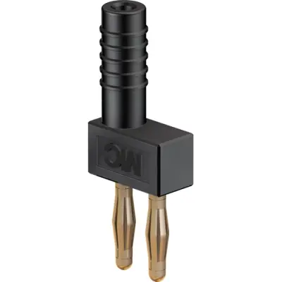 Jumper, pitch 5.08 mm, 30 VAC/60 VDC, 60 V, 10 A, gold-plated, black, 63.9847-21 - 1