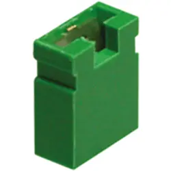 Jumper, pitch 2.54 mm, 3 A, gold-plated, green, 142270-1