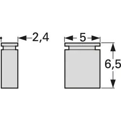 Jumper, pitch 2.54 mm, 250 V, 1.5 A, gold-plated, blue, CAB 4 G B
