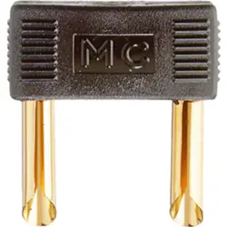 Jumper, pitch 19 mm, 30 VAC/60 VDC, 60 V, 25 A, gold-plated, black, 24.0002-21