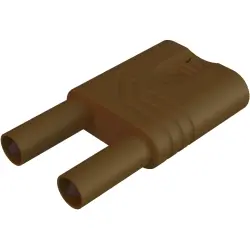 Jumper, pitch 19 mm, 1000 VAC/VDC, 1000 V, 32 A, nickel-plated, brown, 932200105