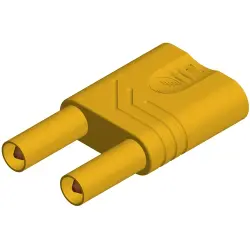Jumper, pitch 19 mm, 1000 VAC/VDC, 1 kV, 32 A, nickel-plated, yellow, 932200103