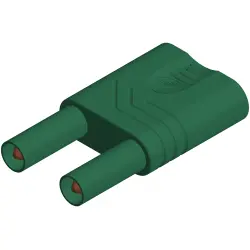 Jumper, pitch 19 mm, 1000 VAC/VDC, 1 kV, 32 A, nickel-plated, green, 932200104