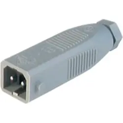 Plug, 2 pole, cable assembly, screw connection, 1.5 mm², gray, 932038106