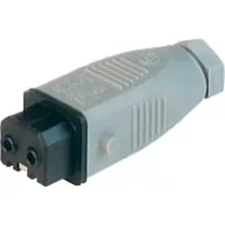 Jack, 2 pole, cable assembly, screw connection, 1.5 mm², gray, 930621106