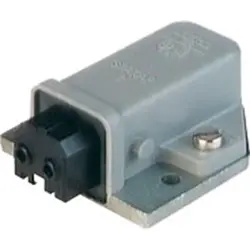 Surface mount socket, 2 pole, screw mounting, screw connection, 1.5 mm², gray, 930329106