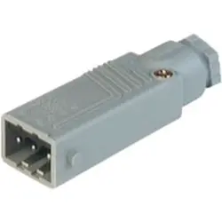 Plug, 3 pole, cable assembly, screw connection, 1.5 mm², gray, 932143106