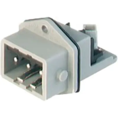 Panel plug, 3 pole, PCB mounting, screw connection, 1.5 mm², gray, 932145106 - 1