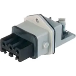 Panel socket, 3 pole, panel mounting, screw connection, 1.5 mm², gray, 932142106