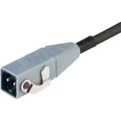 Power cord, Europe, plug STAS 2, straight on open end, H05RR-F3G0.75 mm², gray, 1 m, 972246008