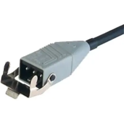 Power cord, Europe, plug STAS 3, straight on open end, H05RR-F4G0.75 mm², gray, 1 m, 931300055 - 1