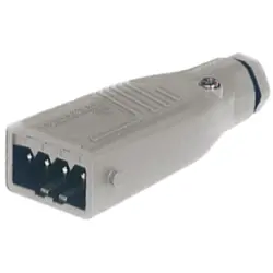 Plug, 4 pole, cable assembly, screw connection, 1.5 mm², gray, 934442106