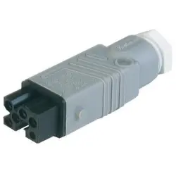 Jack, 5 pole, cable assembly, crimp connection, 1.0 mm², gray, 931691106