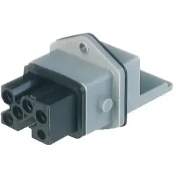 Panel socket, 5 pole, panel mounting, crimp connection, 1.0 mm², gray, 931694106