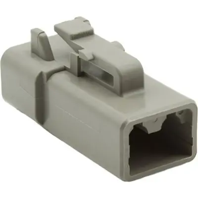 Plug housing, for automotive high-power rectangular connectors, PX1000S02GY - 1