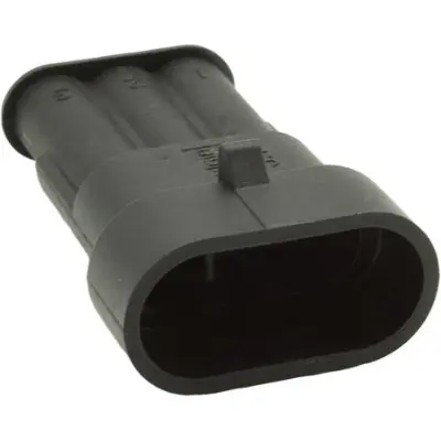 Plug housing, for automotive connector, PX2000P03BK - 1