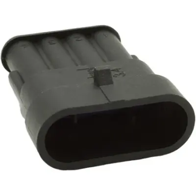 Plug housing, for automotive connector, PX2000P04BK - 1
