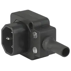 Plug E, 3 pole, cable assembly, screw connection, 1.0 mm², black, 4300.0401