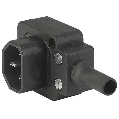 Plug E, 3 pole, cable assembly, screw connection, 1.0 mm², black, 4300.0401 - 1