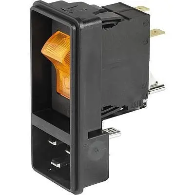 Panel plug C20, 3 pole, screw mounting, plug-in connection, black, EF11.3197.0010.01 - 1