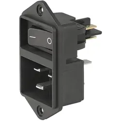 Combination element plug C20, 3 pole, screw mounting, plug-in connection, black, EC11.0021.001