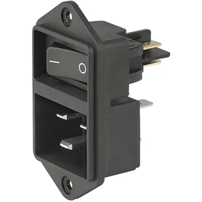 Combination element plug C20, 3 pole, screw mounting, plug-in connection, black, EC11.0021.001 - 1
