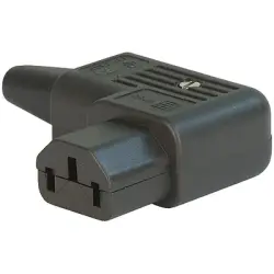 Jack C13, 3 pole, cable assembly, screw connection, 1.5 mm², black, 4785.0100