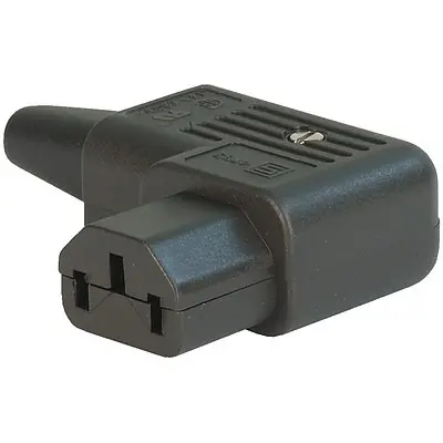 Jack C13, 3 pole, cable assembly, screw connection, 1.5 mm², black, 4785.0100 - 1