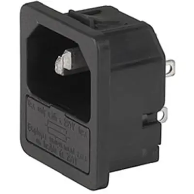 Combination element plug C14, 3 pole, snap-in, plug-in connection, black, 6200.4215 - 1