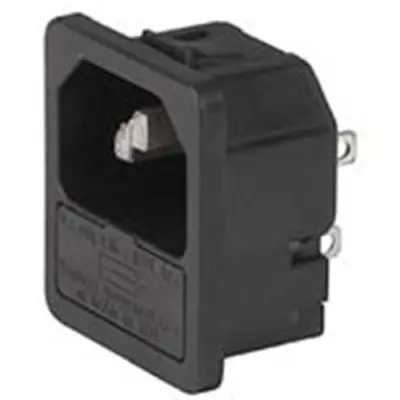 Combination element plug C14, 3 pole, snap-in, plug-in connection, black, 6200.4220 - 1