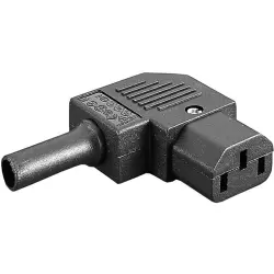 Jack C13, 3 pole, cable assembly, screw connection, black, PX0587/SE