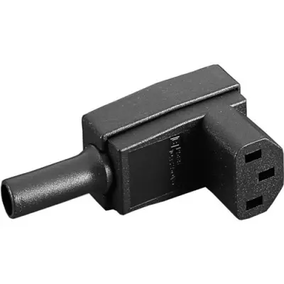 Jack C13, 3 pole, cable assembly, screw connection, black, PX0588 - 1